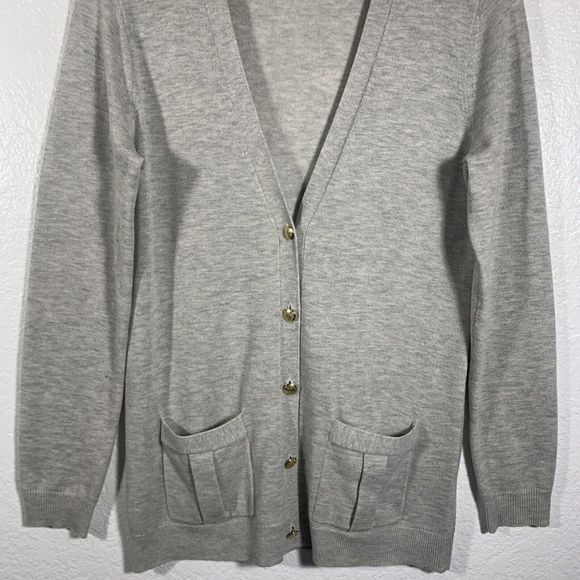 Banana Republic Wool Blend Button Up Pocket Sweater Cardigan Size Medium Womens - Picture 4 of 9